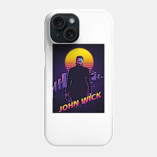 retro 80s john wick Phone Case