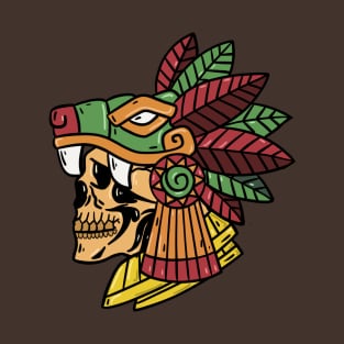 Headmen of Maya Ethnic Group Skull T-Shirt