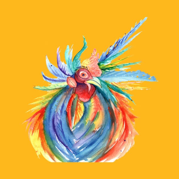 Crazy Kauai Rooster by KauaiArtist