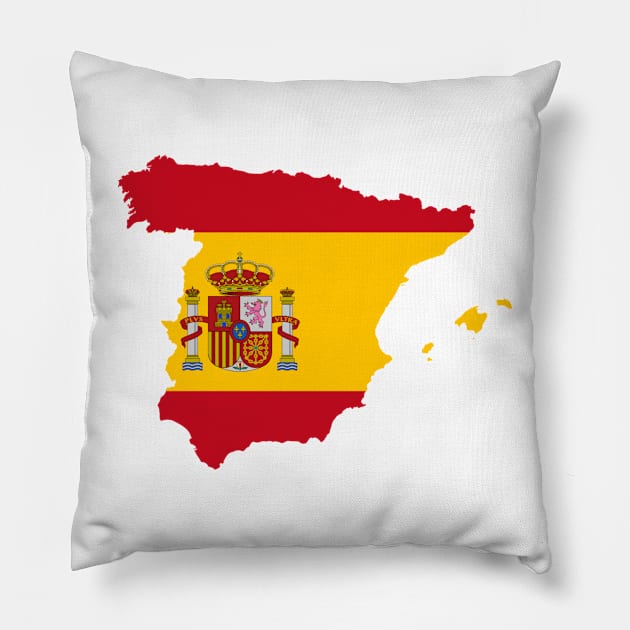 Spain Flag Pillow by Islanr