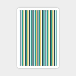 Color Block Stripes Grey, Green and Yellow Ochre Magnet