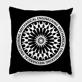 mechanical engineering text, mechanic engineer t design with logo Pillow