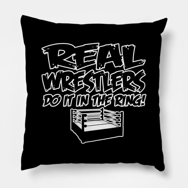 Real Wrestlers Pillow by BigOrangeShirtShop