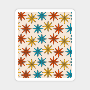 Flower Pattern Background Magnet