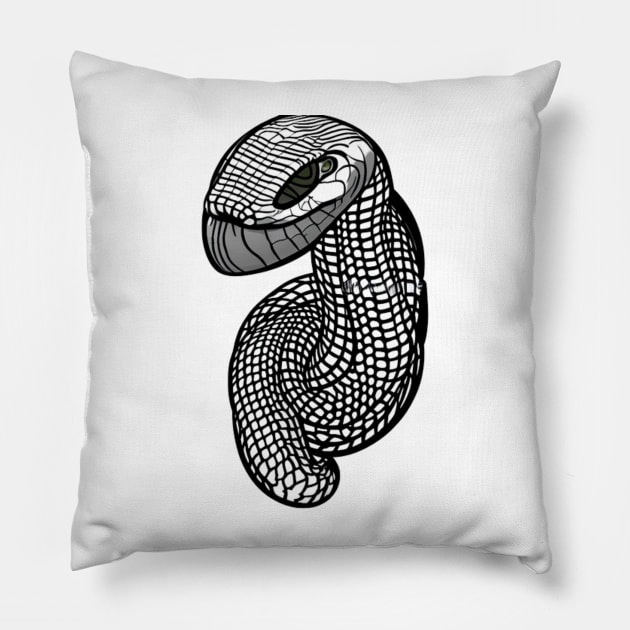 Black Mamba Portrait Pillow by Shadowbyte91