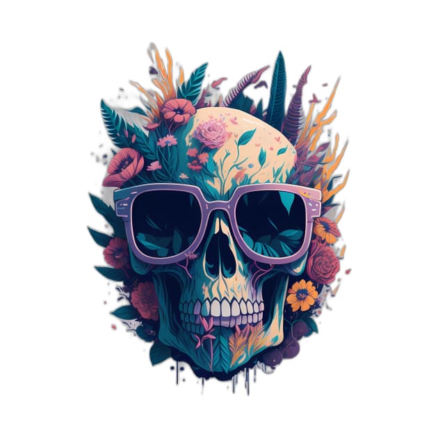 Skull Floral by Adam Ramos OD