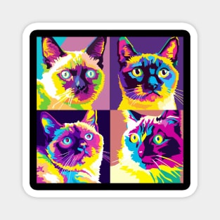 Balinese Pop Art - Cat Lover Gift Magnet