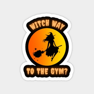 Halloween Witch Gym Magnet