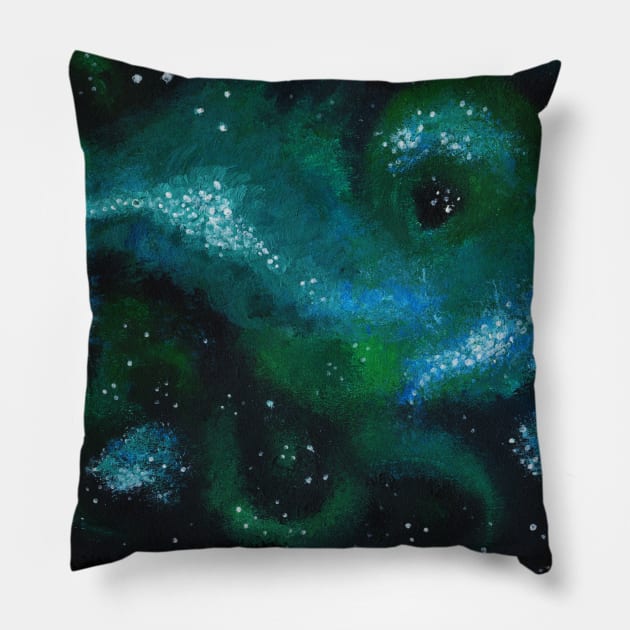 Sea Monster Nebula Pillow by JetAylor