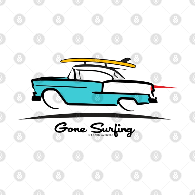 1955 Chevy Hardtop Coupe Gone Surfing by PauHanaDesign