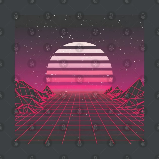 Synthwave sun by Spaceboyishere