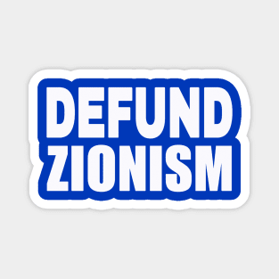 Defund Zionism - White - Back Magnet