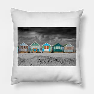 Hengistbury Head Beach Huts Bournemouth Dorset UK Pillow