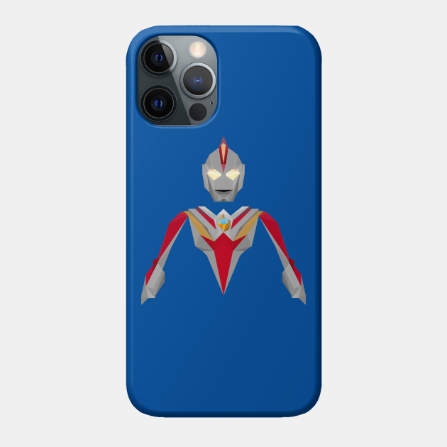 Ultraman Cosmos (Future Mode) Low Poly Style - Ultraman - Phone Case