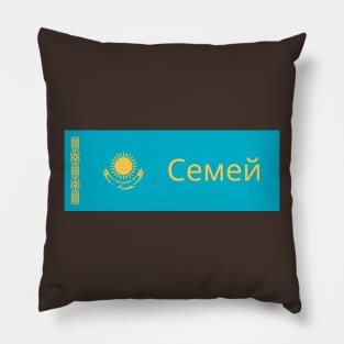 Semey City in Kazakhstan Flag Pillow