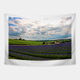 Lavender Field Purple Flowers Cotswolds UK Tapestry