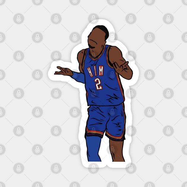 Shai Gilgeous-Alexander Shrug Magnet by rattraptees