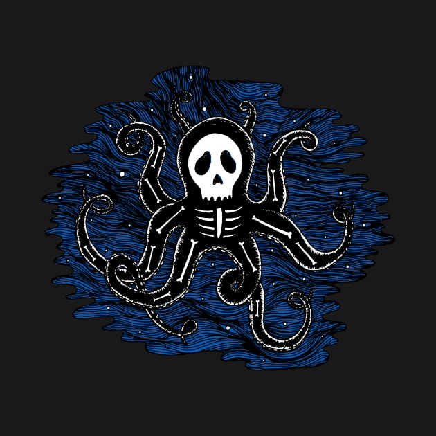 Skelly Octopus by redblackberries