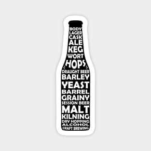 Craft Beer Hop Terms Beer Bottle Magnet