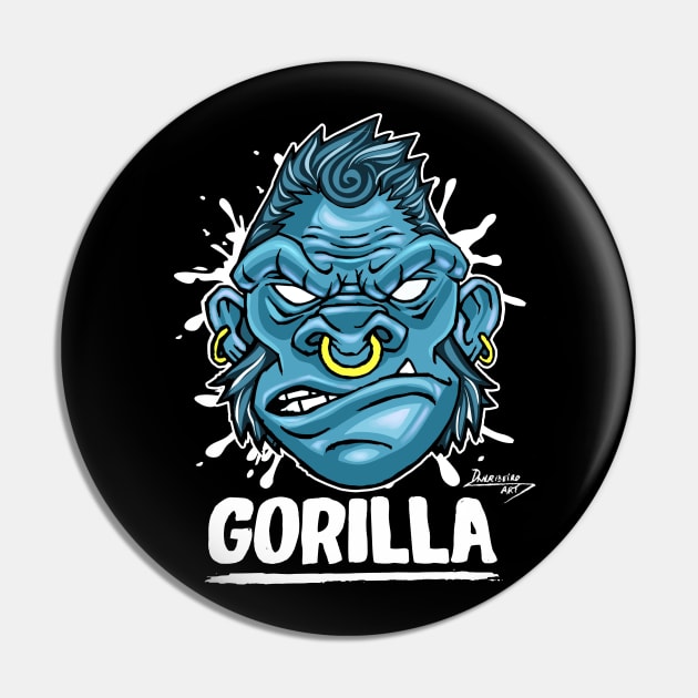 Angry Gorilla Face Pin by dnlribeiro88