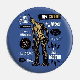 Groot Famous Quotes Pin