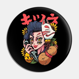 Kitsune Gheisa Pin