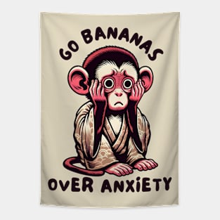 Anxiety monkey Tapestry