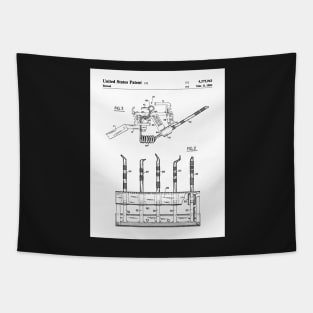 Dental Tools Patent - Dentist Hygienist Office Decor Art - White Tapestry