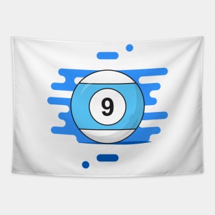 Blue Billiard Ball Tapestry