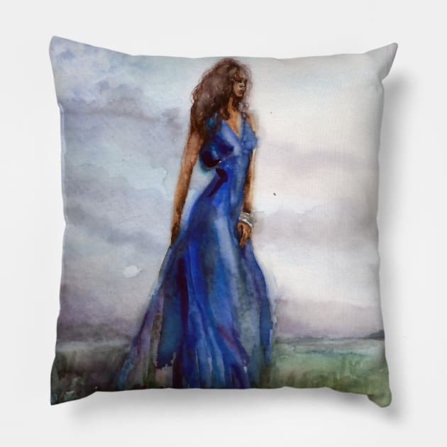 lady summer Pillow by ArtKsenia