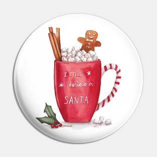 Hot chocolate Christmas cup Pin