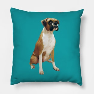 Boxer (with black mask & natural ears) - Just the dog Pillow