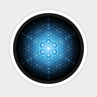 Blue microdot | Sacred geometry mandala Magnet