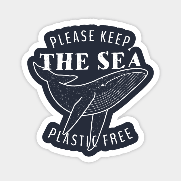 Please Keep the Sea Plastic Free - Whale Magnet by bangtees