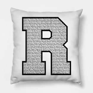 R Black Pillow