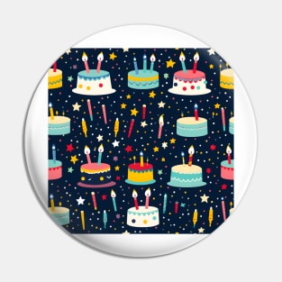 Happy Birthday Party Celebration Pattern 14 Pin