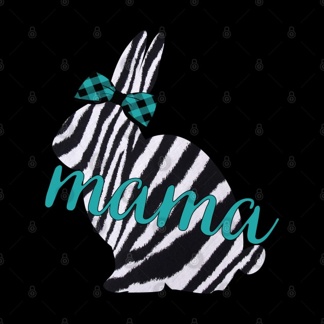 Cute Zebra Print Bunny Mama Pattern Easter Rabbit Mom Gift by HypeProjecT