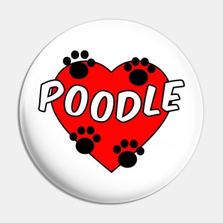 Poodle Love Pin