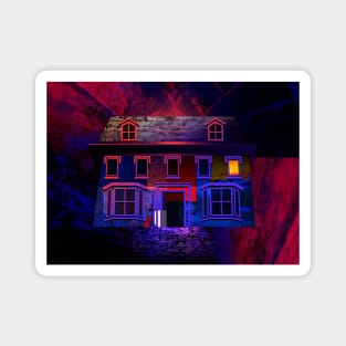 Haunted House - Halloween Magnet