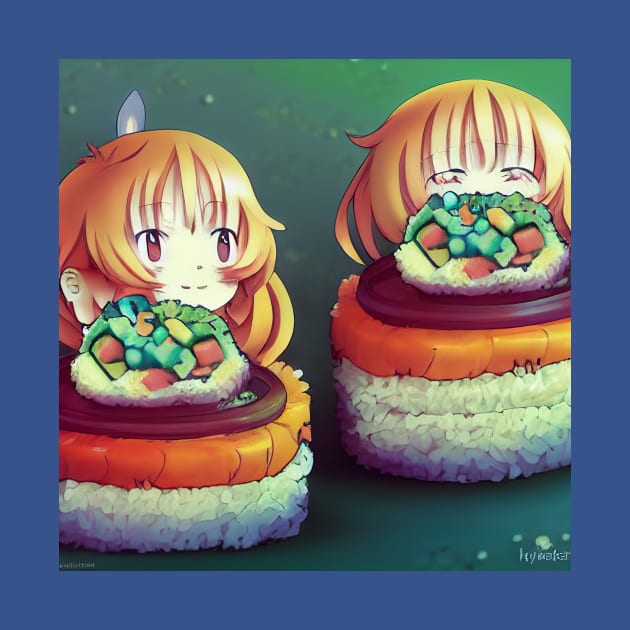 Kawaii Anime Sushi by Grassroots Green