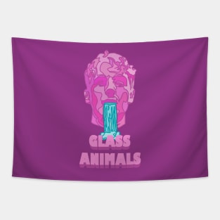 Glass Animals Soda Waterfalls (Head and Logo) Tapestry