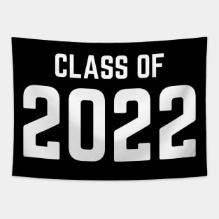Class Of 2022. Simple Typography White Graduation 2022 Design. Tapestry
