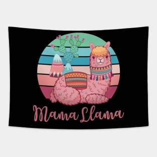 Womens Mama Llama - Funny _ Cute Mom Gift Tank Top Tapestry