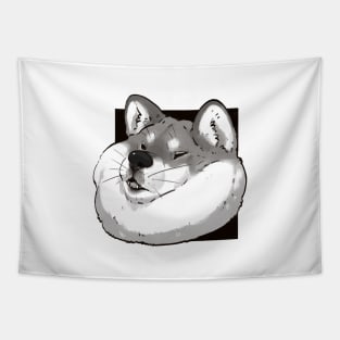 Stuck Shiba Inu Tapestry