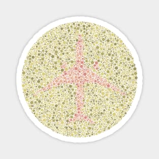 Colorblind Airplane Airport Symbol Magnet