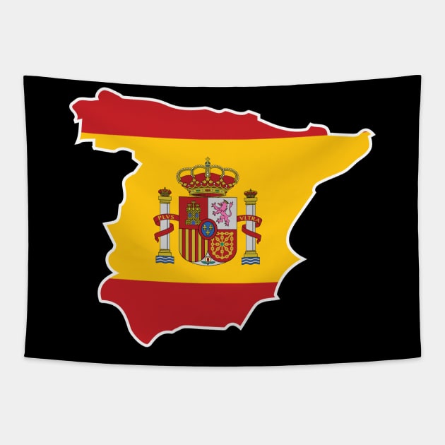 Spain map flag designs Tapestry by D_designs