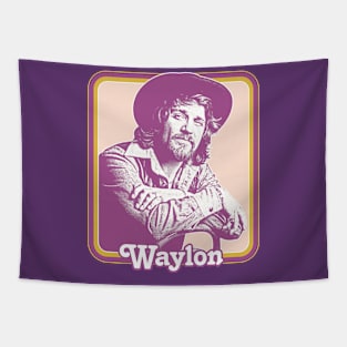 Waylon Jennings //// Retro Style Fan Design Tapestry