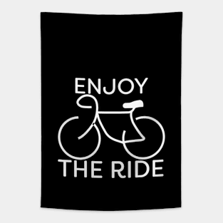 Enjoy The Ride Bike White Cycling Gift Tapestry