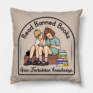 Forbidden Knowledge With Banned Books Pillow