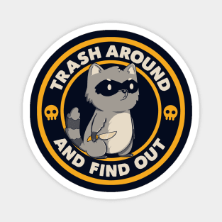 Trash Around Raccoon by Tobe Fonseca Magnet